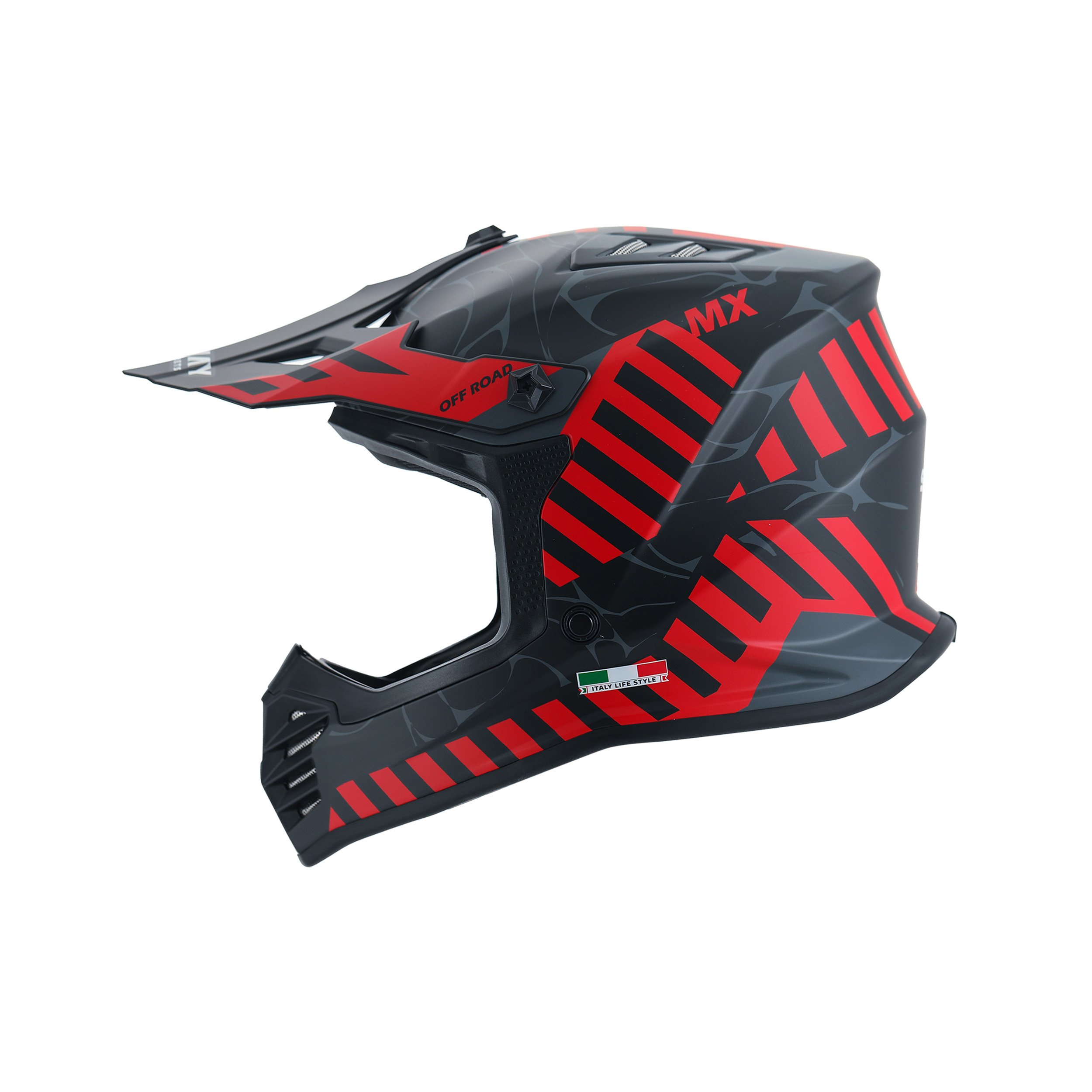 Sway FS-618 Alert Full Face Kask Siyah-Kırmızı YXL Beden (53-54cm)