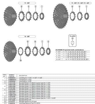 Shimano Deore CS-HG500-10 11-32T Kaset Dişli 11T Dişlisi Y1RB11200
