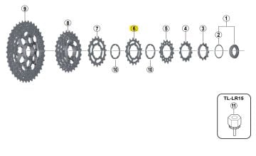 Shimano Deore XT CS-M8000/M7000 Kaset Dişli 19T Dişlisi Y1RK19000