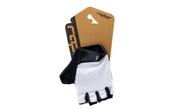 Raptor Evo Kısa Parmak (Foam-Pad) Yetişkin Bisiklet Eldiveni Ice White