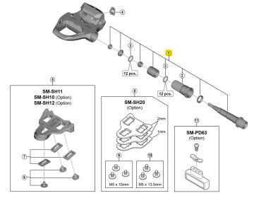 Shimano Ultegra PD-R8000 SPD-SL +4mm Sol Pedal Aks Grubu YL8B98040