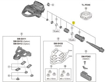 Shimano 105 PD-R7000 SPD-SL Sağ Pedal Aks Grubu YL8G98010