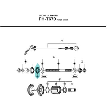 Shimano FH-M495A Arka Göbek Sol Sızdırmazlık Halkası Y3CR09000