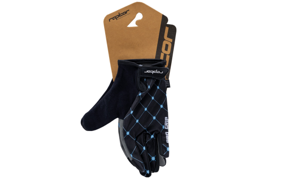Raptor Talon Uzun Parmak (Gel-Pad) Yetişkin Bisiklet Eldiveni Electric Cyan