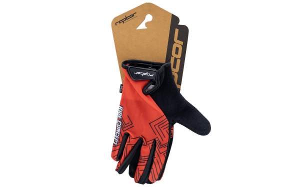 Raptor Matrix Uzun Parmak (Comfort-Gel) Yetişkin Bisiklet Eldiveni Nitro Red
