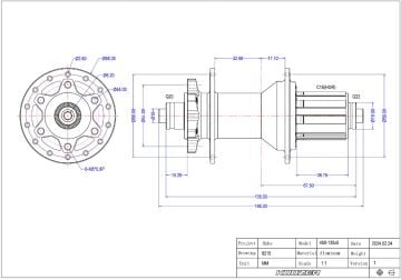 Koozer 450 5x135 QR 6 Vida Disk 8-11s HG Mtb Arka Göbek Mor