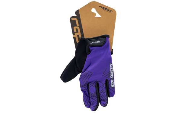 Raptor Matrix Uzun Parmak (Comfort-Gel) Yetişkin Bisiklet Eldiveni Cyber Purple