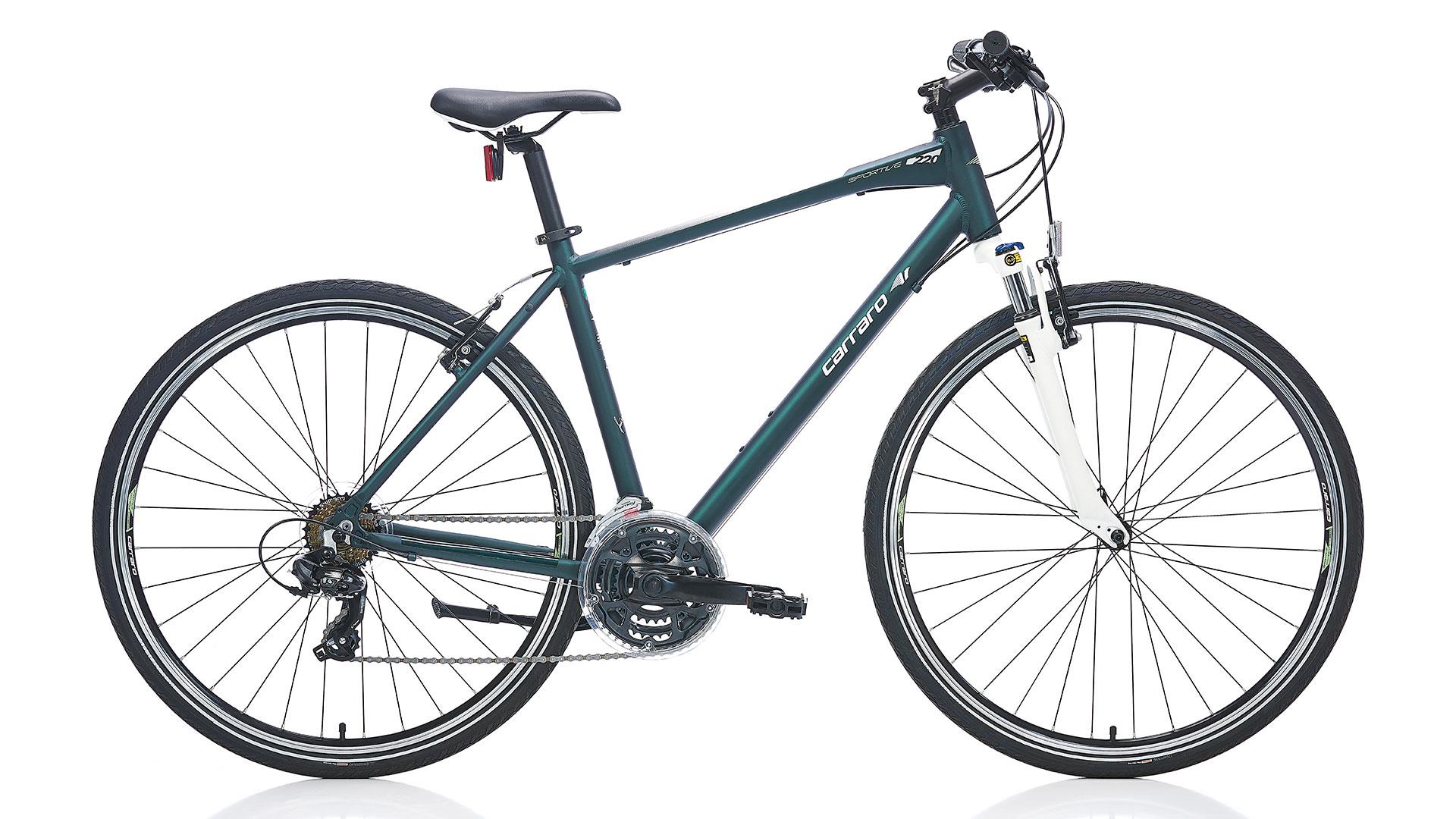 28 Carraro Sportive 220 21v V-Fren Erkek Şehir Bisikleti 46cm - M.Koyu Yeşil-Beyaz