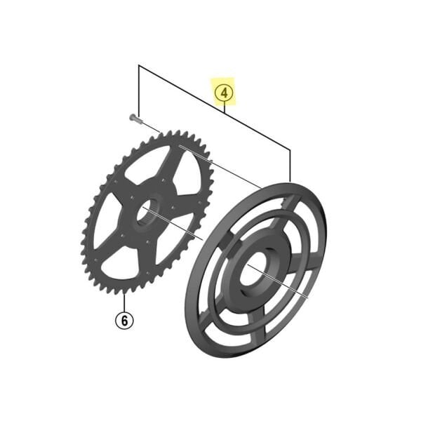 Shimano Steps FC-E6000 38T SM-CRE60 Dişli Kapağı+Vidaları Y1R298030