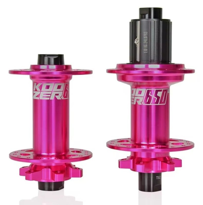 Koozer 650 15x110, 12x148 Sokma Mil 6 Vida Disk 8-11s HG Mtb Göbek Seti Pembe