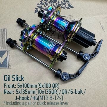 Koozer 450 5x100, 5x135 QR 6 Vida Disk 8-11s HG Mtb Göbek Seti Oil-Slick