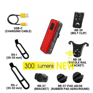 Moon Helix Sense 300 Lümen Usb Şarjlı Bisiklet Arka Lamba