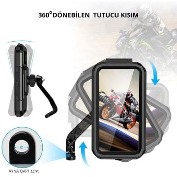 Nukrotech M18 -54 Gidon Bağlantılı Su Geçirmez Telefon Tutucu
