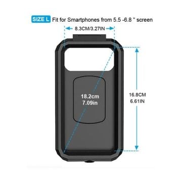 Nukrotech M18 -54 Gidon Bağlantılı Su Geçirmez Telefon Tutucu