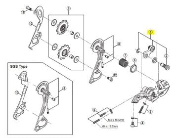 Shimano SLX RD-M670 Arka Aktarıcı Aks Ünitesi Y50Y98010