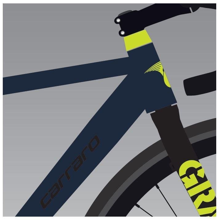 28 Carraro Gravel G0 16v M.Disk Fren Bisiklet 50cm - Mat Mavi-Siyah-A.Yeşil