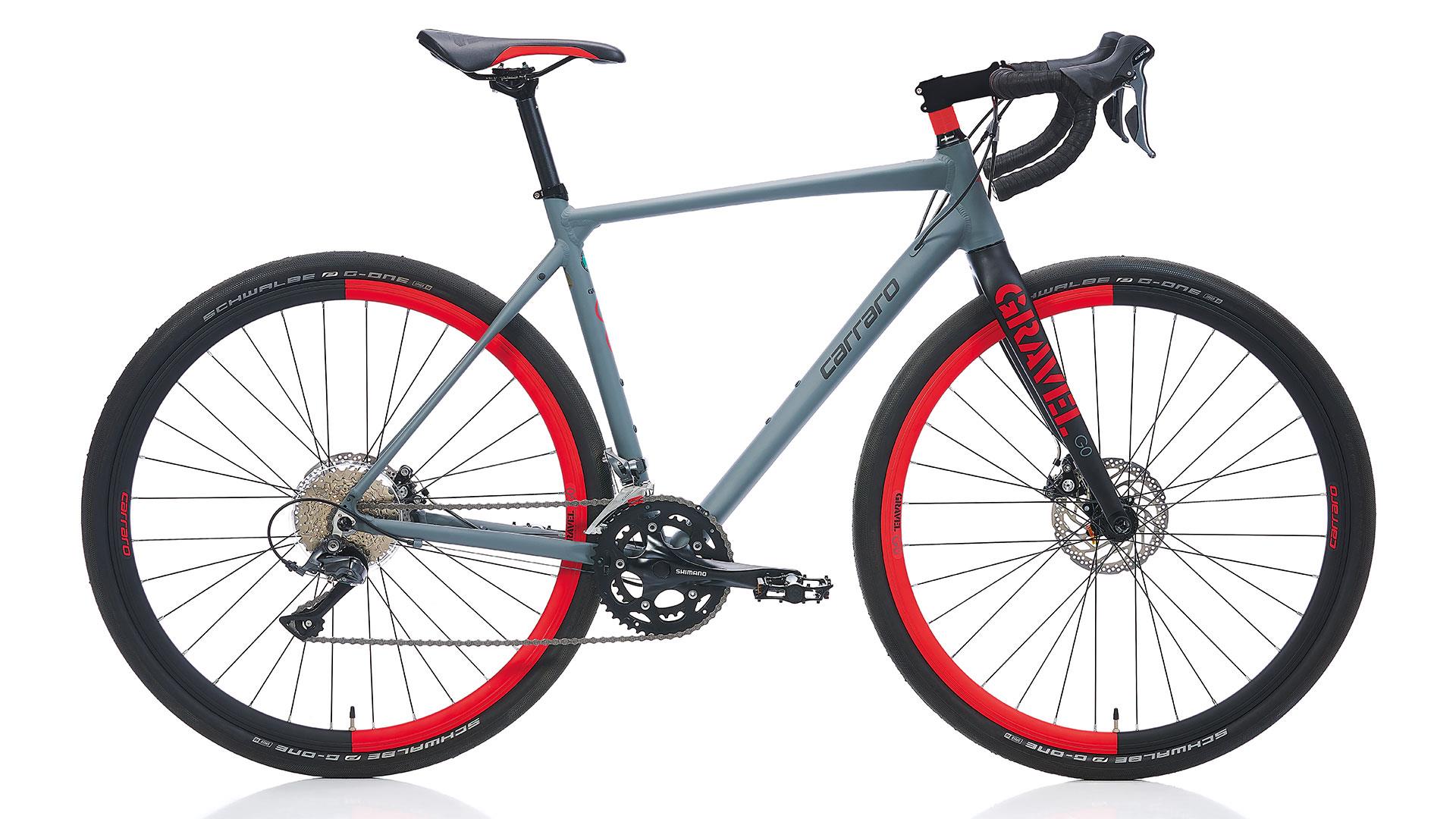 28 Carraro Gravel G0 16v M.Disk Fren Bisiklet 52cm - M.Antrasit-Siyah-Kırmızı
