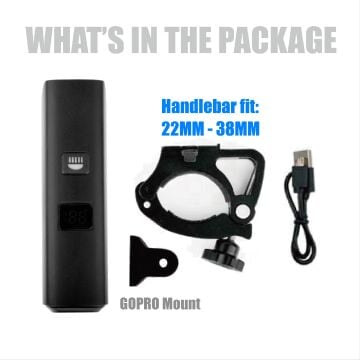 Briviga LW-F1000 1000 Lümen Usb-C Power Bank Özellikli Bisiklet Ön Lamba