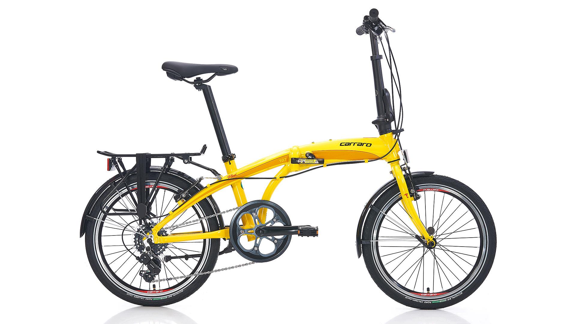 20 Carraro Flexi 107 7v V-Fren Katlanır Bisiklet Sarı