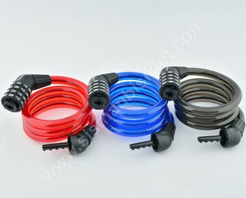 Zhongli 87601 12x1000mm Değiştirebilir Şifreli Çelik Spiral Kilit