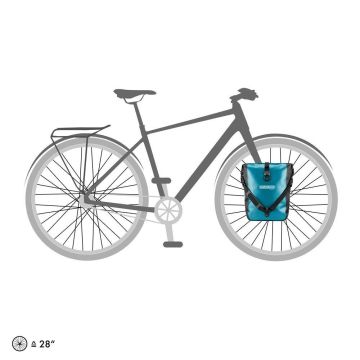 Ortlieb F6309 Sport-Roller Classic Ön Heybe Çanta Çift 25L Petrol-Siyah