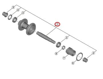 Shimano FH-MT410 Arka Mil Seti + Rulmanlar Y3HU98010