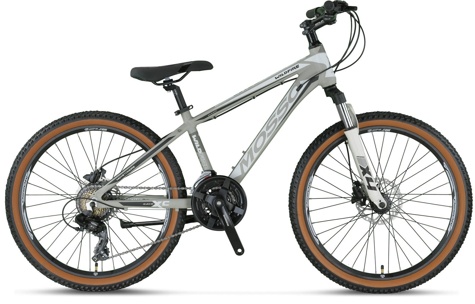 24 Mosso Wildfire 21v Hidrolik Disk Fren Çocuk Dağ Bisikleti 33cm - Mat Gri