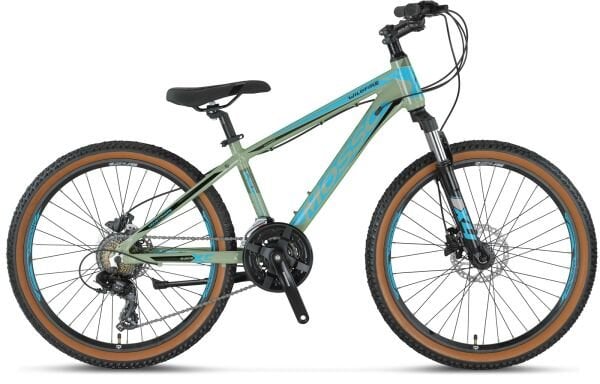 24 Mosso Wildfire 21v Hidrolik Disk Fren Çocuk Dağ Bisikleti 33cm - Mat Yeşil