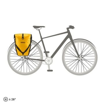 Ortlieb F5310 Back-Roller Classic Arka Heybe Çanta Çift 40L Güneş Sarı-Siyah