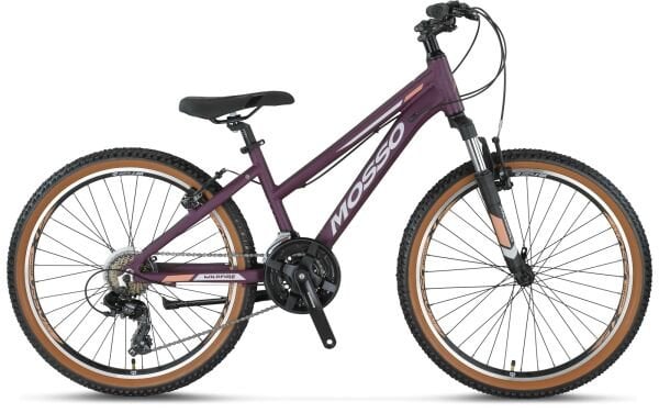 24 Mosso Wildfire L 21v V-Fren Kız Çocuk Bisikleti 33cm - Mat Mor