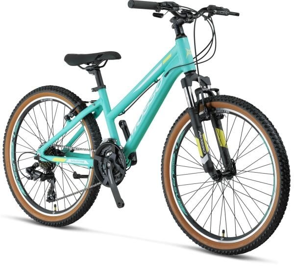24 Mosso Wildfire L 21v V-Fren Kız Çocuk Bisikleti 33cm - Mat Turkuaz