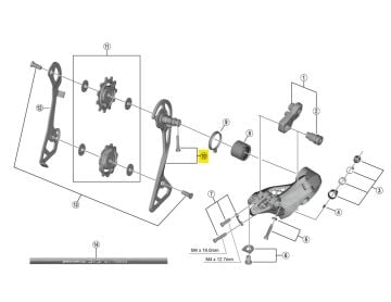 Shimano Ultegra RD-R8000-GS Uzun Bacak Arka Aktaracı Dış Kafes Y3E998080
