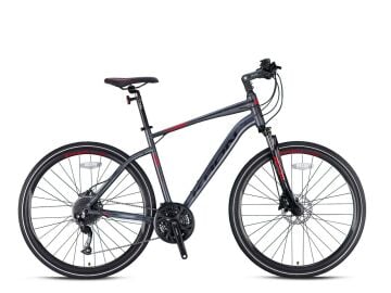 28 Kron TX 300 27v H. Disk Fren Şehir Bisikleti 46cm - M.Füme-Kırmızı-Siyah