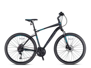 28 Kron TX 300 27v H. Disk Fren Şehir Bisikleti M.Siyah-Turkuaz-Füme - 46cm