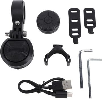 Briviga BEL-3E17A Uzaktan Kumandalı 120 Desibel Yüksel Sesli Bisiklet Alarm ve Korna