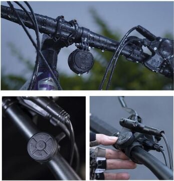 Briviga BEL-3E17A Uzaktan Kumandalı 120 Desibel Yüksel Sesli Bisiklet Alarm ve Korna