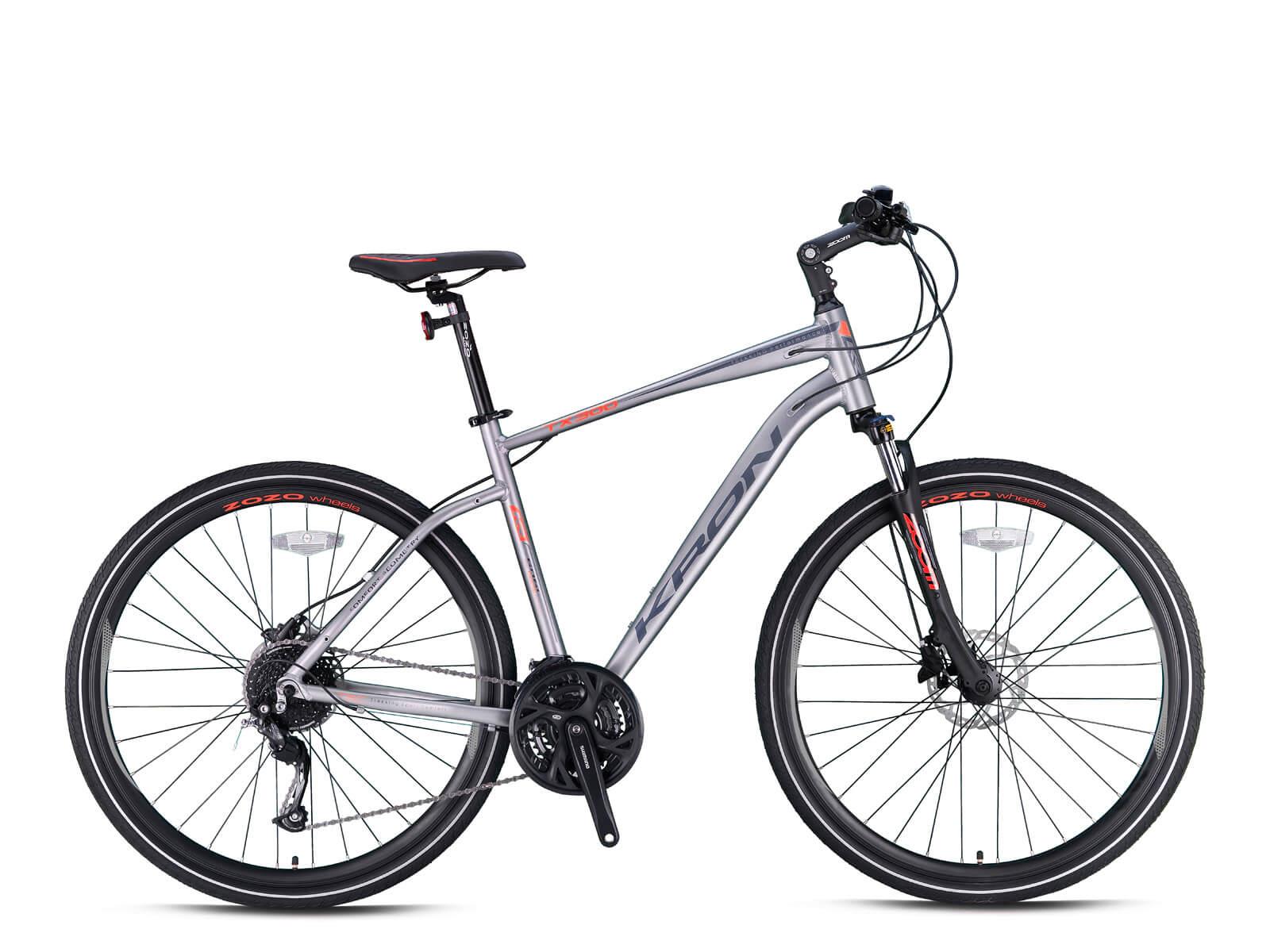 28 Kron TX 300 27v H. Disk Fren Şehir Bisikleti M.Titanyum Gri-Turuncu - 46cm