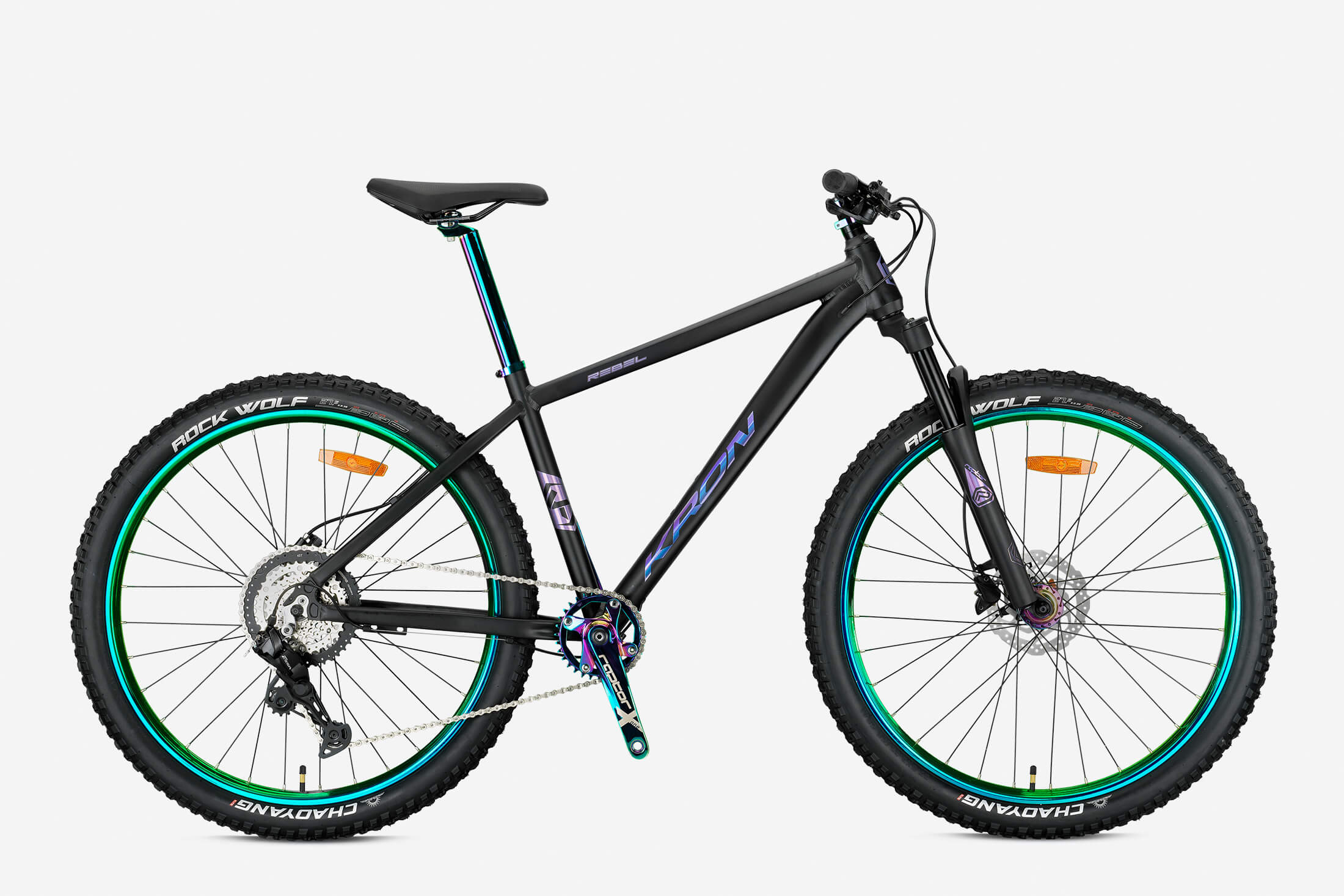 27.5 Kron Rebel 8v H.Disk Fren Dağ Bisikleti 42cm - Siyah-Rainbow