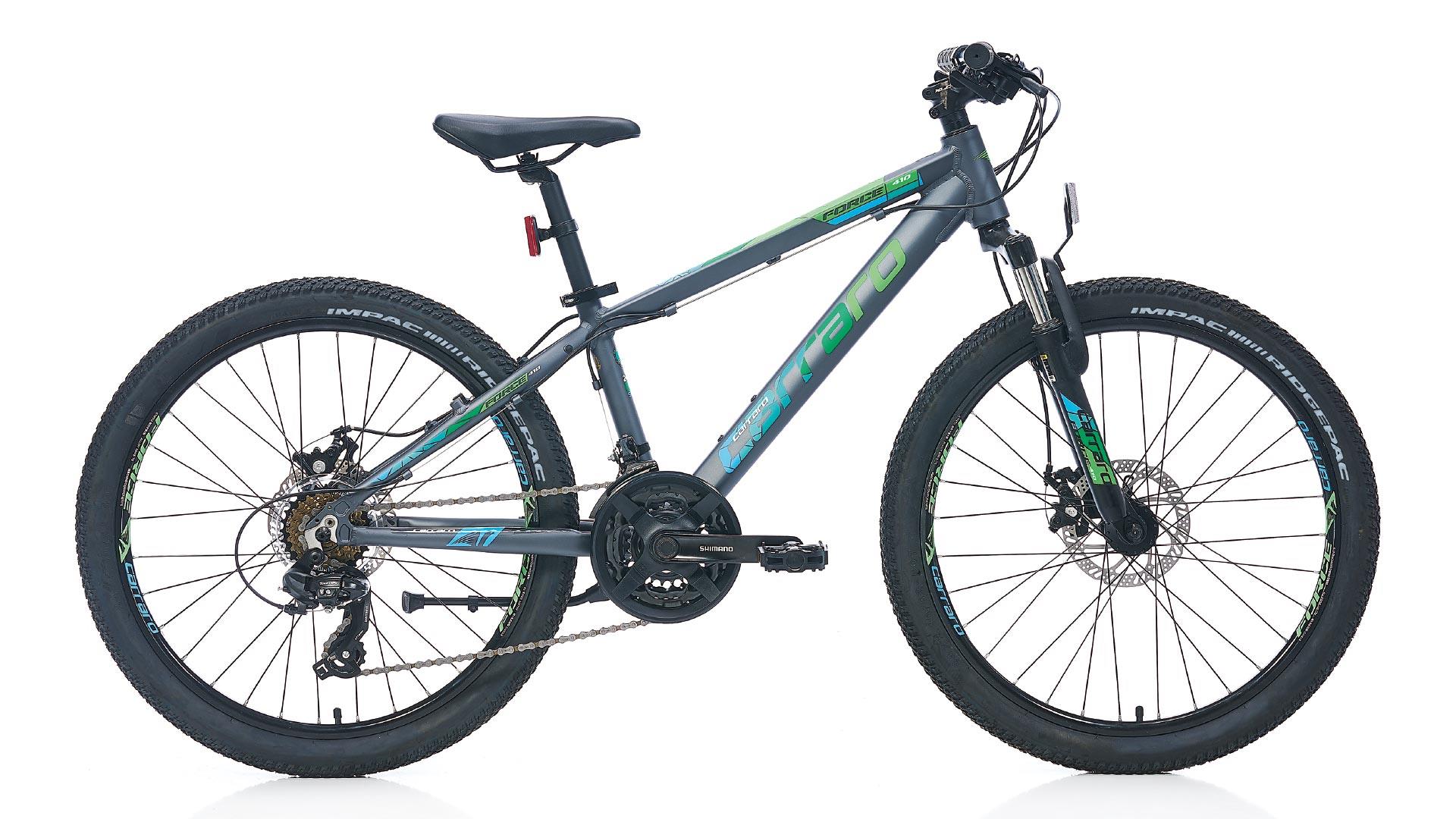 24 Carraro Force 410 21v M.Disk Fren Çocuk Bisikleti 32.5cm - M.Antrasit-Yeşil-Mavi