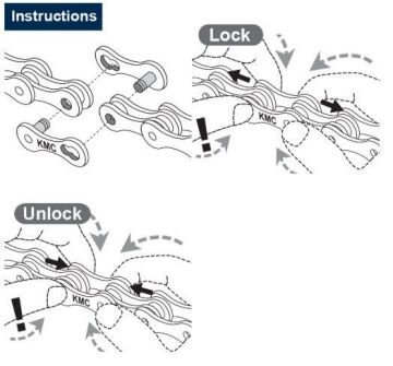 Kmc CL555 11li Zincir Powerlink Gri