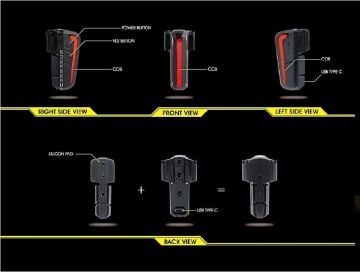 Moon Cerberus 150 Lümen Usb Şarjlı Bisiklet Arka Lamba