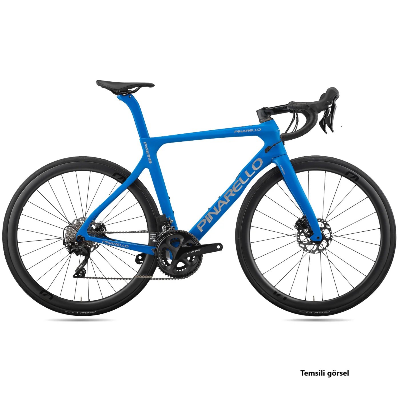 28 Pinarello Paris Ultegra Di2 Disk 24v H.Disk Fren Karbon Yarış Bisikleti M.Mavi-53cm