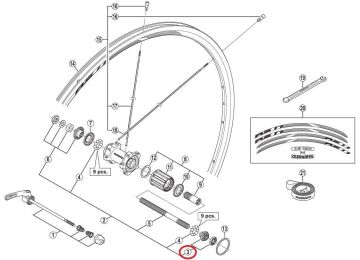 Shimano WH-RS11-R Arka Mil Sağ Kilit Somun Ünitesi Y49998190