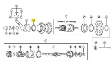 Shimano Nexus SG-3C41 Kafes Bilye L - 3/16 ''x 14 - Y33R90200