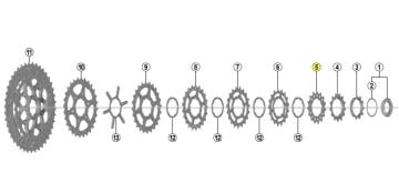Shimano Deore XT CS-M8000/M7000 Kaset Dişli 15T Dişlisi Y1RK15000
