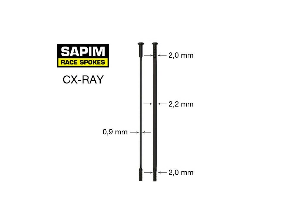 Sapim CX-Ray Aero Straightpull Jant Teli Siyah