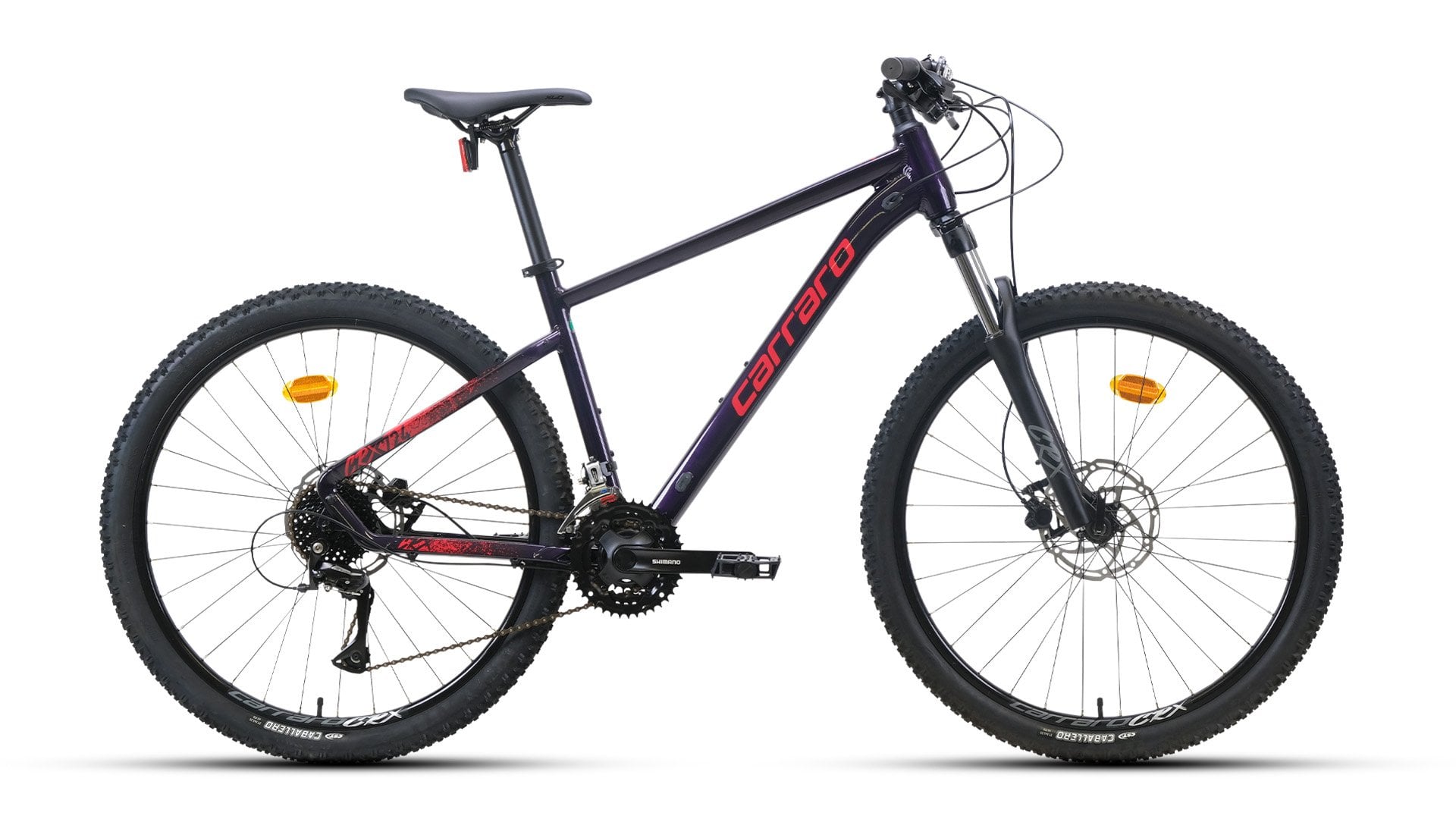27.5 Carraro CRX 724 24v H.Disk Fren Dağ Bisikleti 40cm - Karanlık Mor-Kırmızı