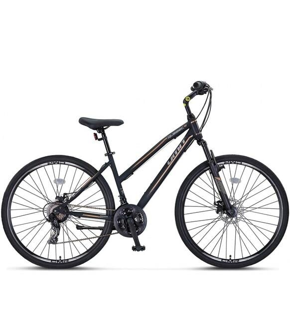 28 Ümit 2892 Quebec 21v V-Fren Kadın Şehir Bisikleti 43cm - Siyah-Sarı