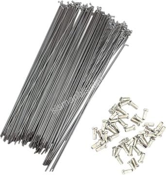 QRD 14G Paslanmaz Jant Teli + 14mm Pirinç Nipel