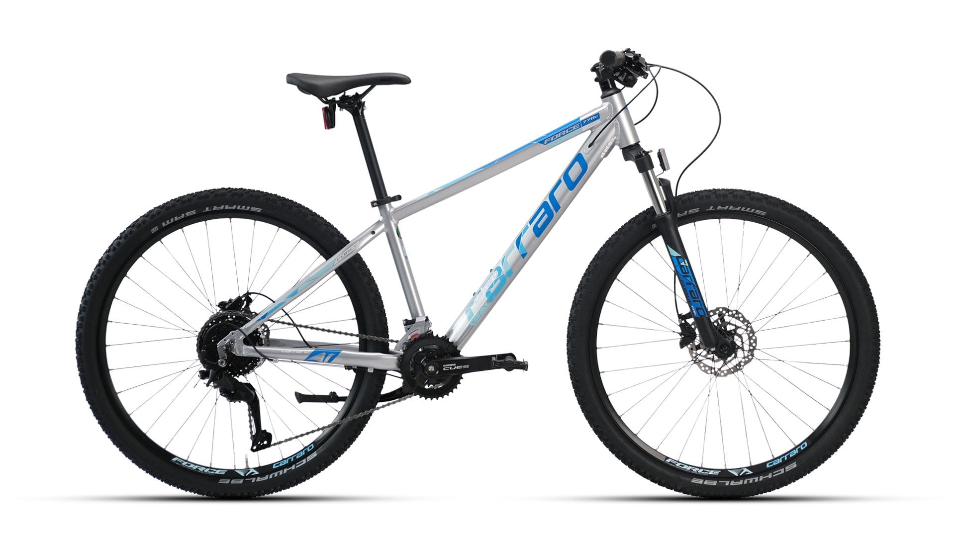 27.5 Carraro Force 770C Cues 18v H.Disk Fren Dağ Bisikleti 38cm - Gümüş-Mavi